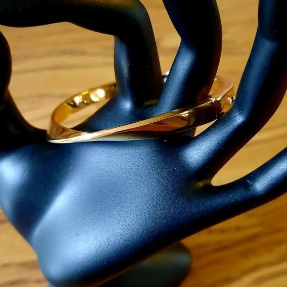 KATE SPADE ♤ Do The Twist Vintage Rosegold Hinged Bracelet MINIMALIST - Picture 2 of 9